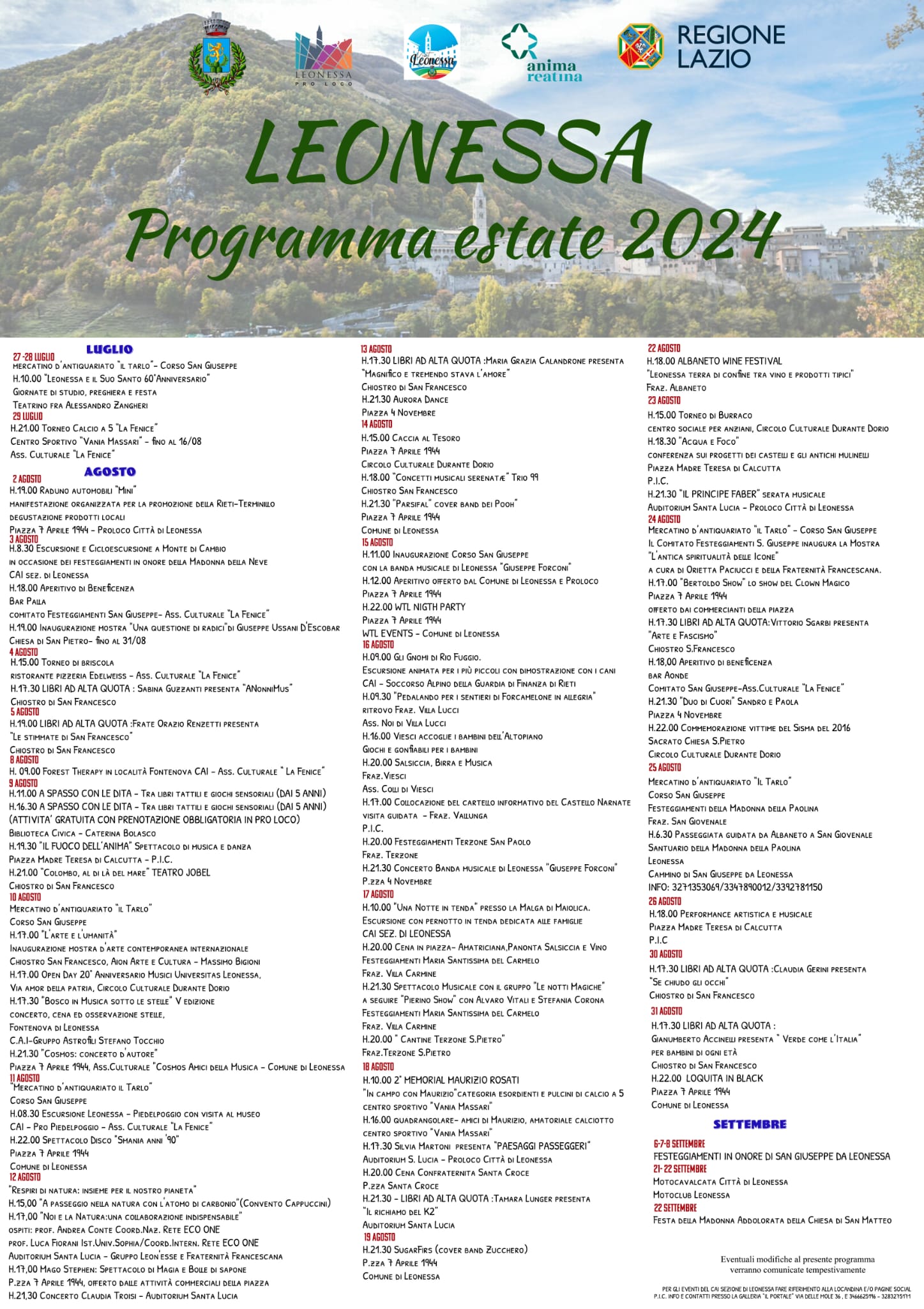 Programma Estivo